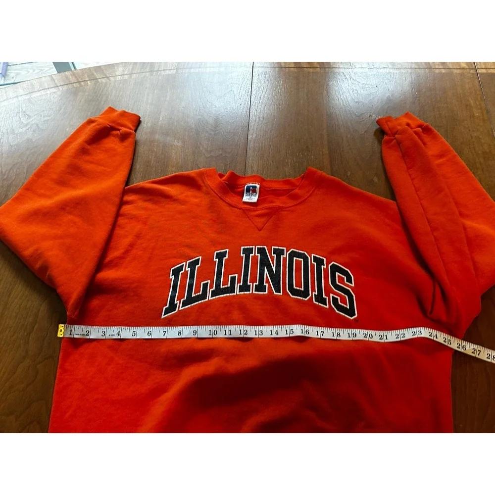 Vtg‎ University Of Illinois Russell Athletic 90s Crewneck Sweatshirt XL